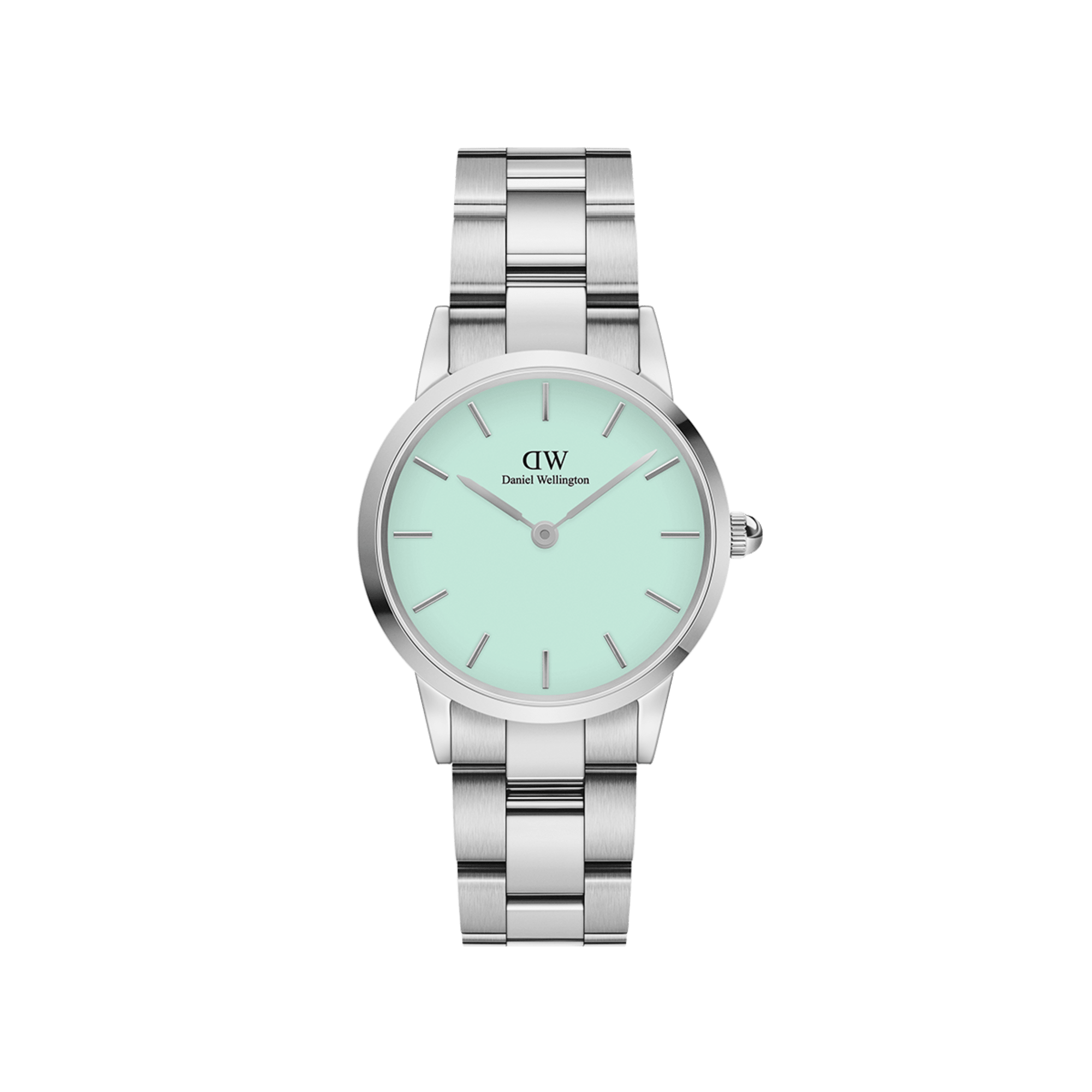 Iconic Link - 銀色腕錶薄荷綠錶盤| DW