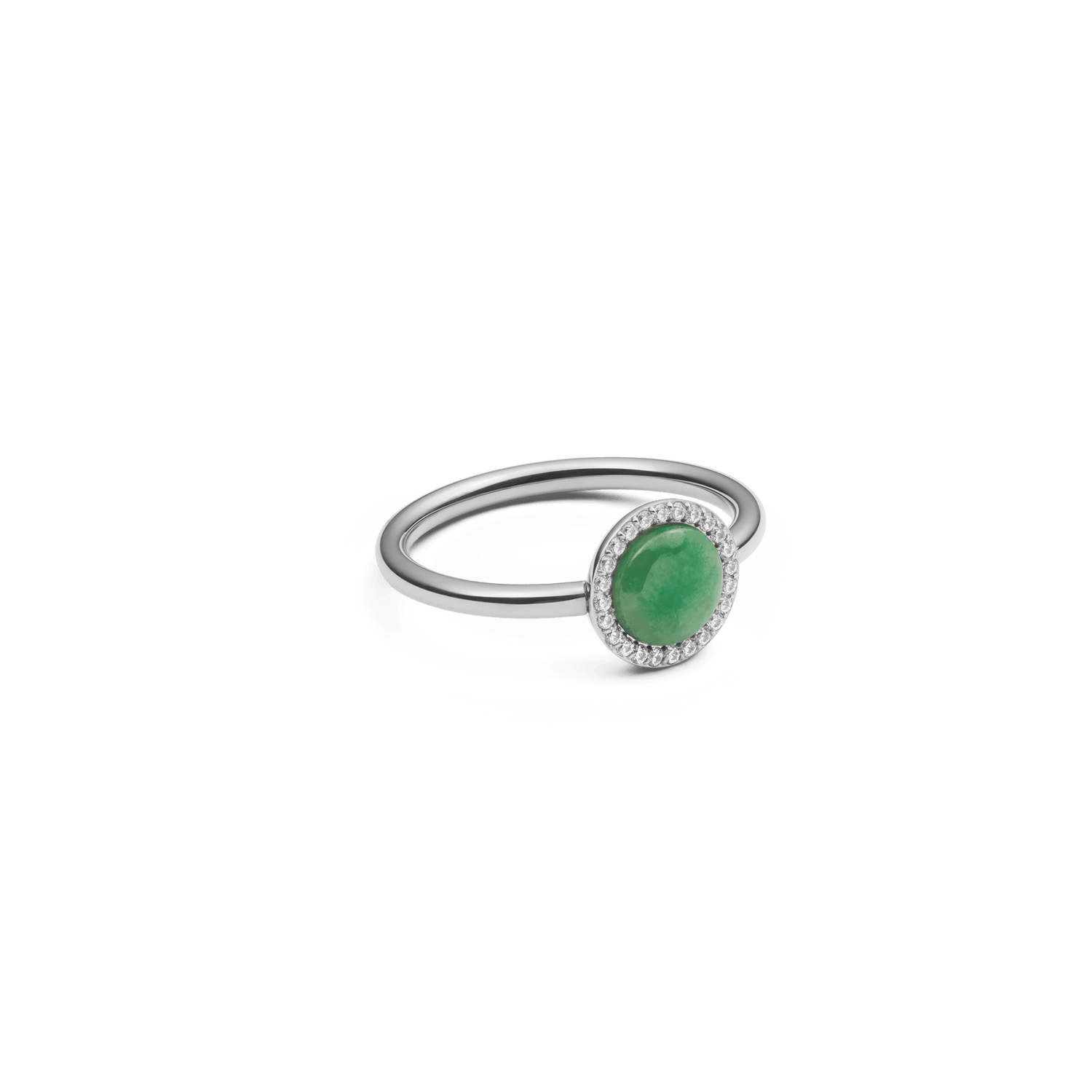 Audrey Ring Jade Silver