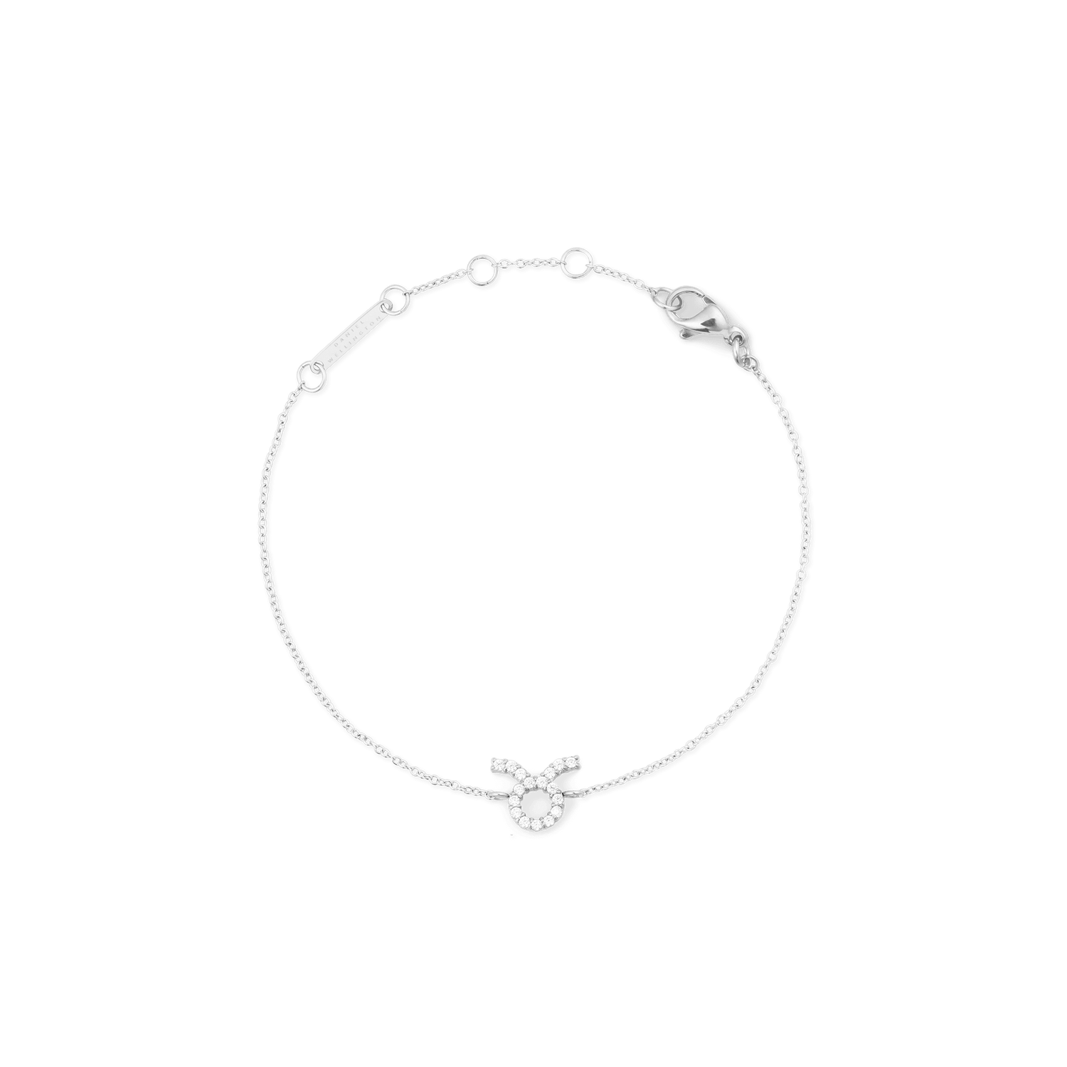 Crystal Zodiac Chain Bracelet Silver