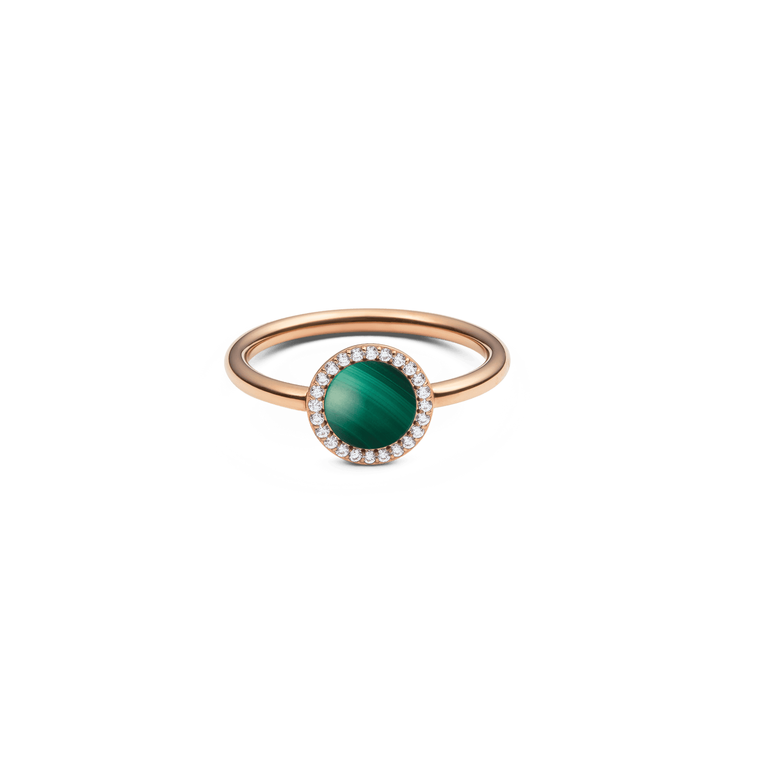 Audrey Ring Malachite Rose Gold