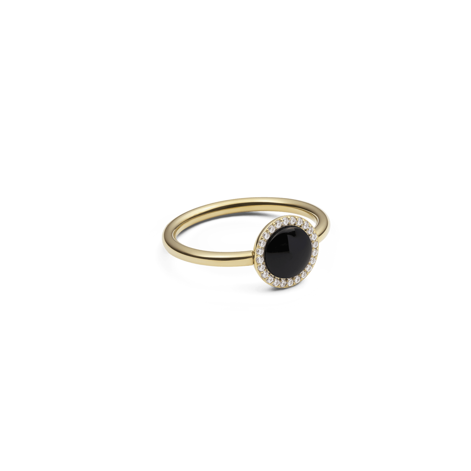 Audrey Ring Black Agathe Gold