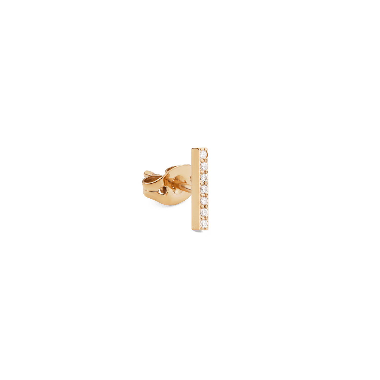 Crystal Bar Stud Gold