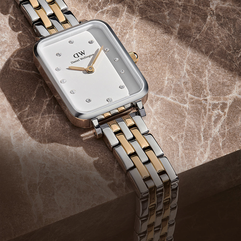 Quadro - Square watches for women in Silver & Rose Gold | DW