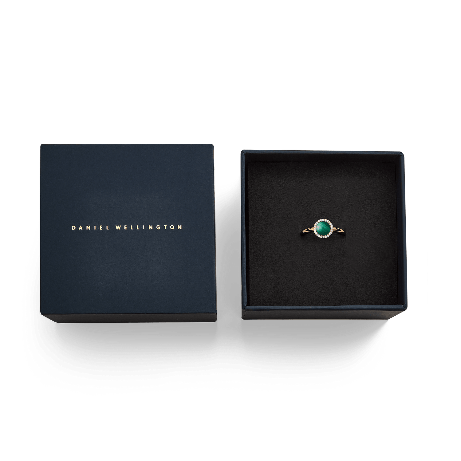 Audrey Ring Malachite Rose Gold