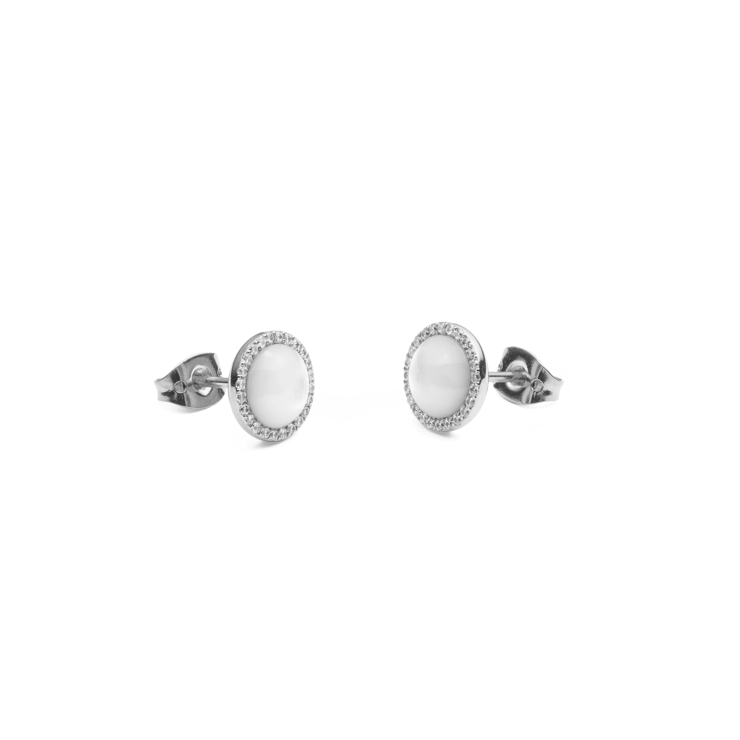 Audrey Earrings Mother of Pearl Silver