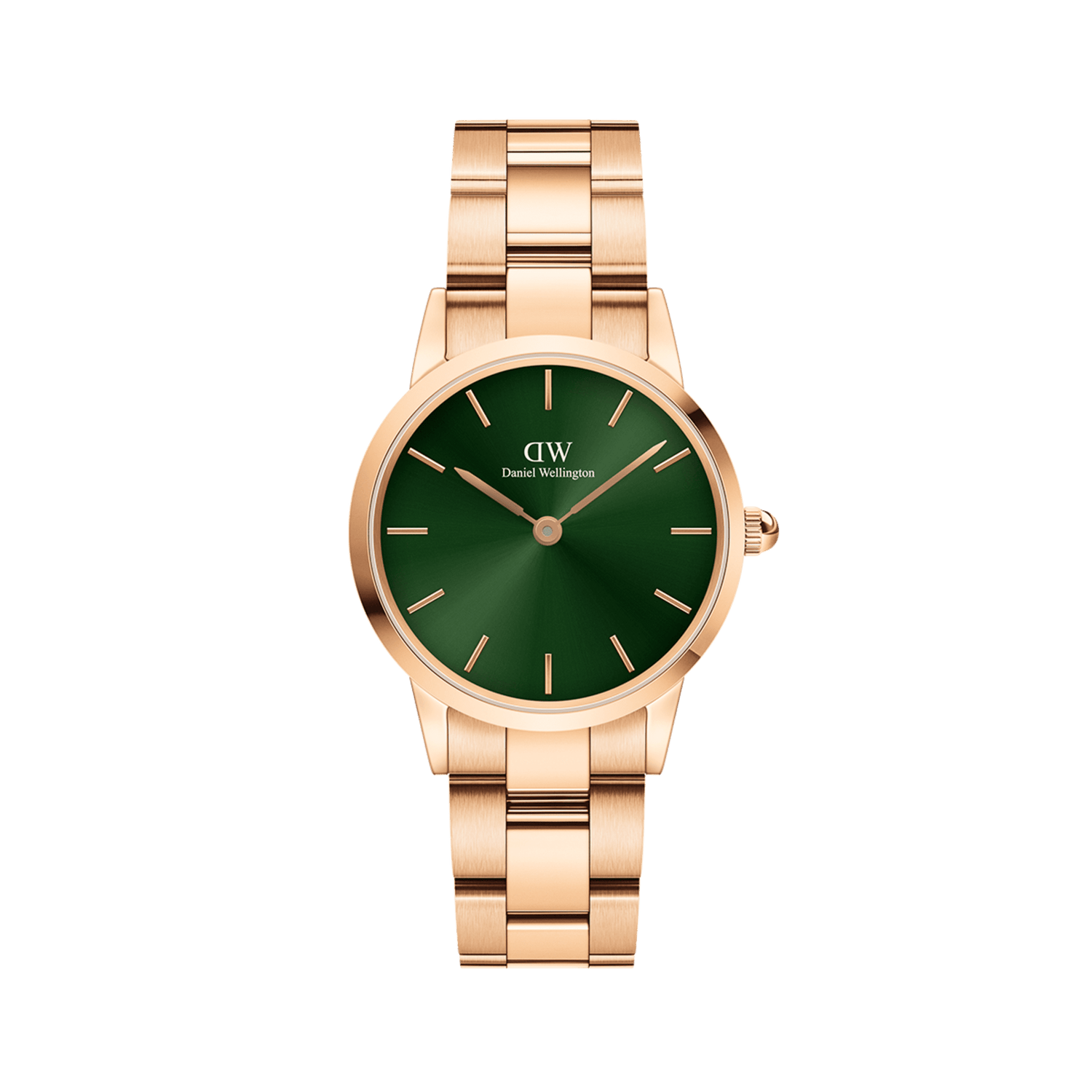 Iconic Link Emerald - 36mm玫瑰金森林綠錶盤腕錶| DW