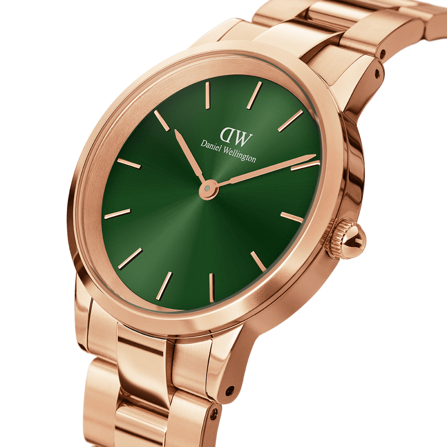 Iconic Link Emerald - 36mm玫瑰金森林綠錶盤腕錶| DW